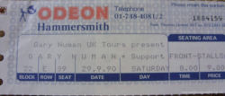 Gary Numan London Ticket 1990